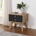 Cherry Tree Furniture Tallis 2-Drawer Two Tone Bedside Table