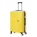 FLYMAX 24" Medium Suitcase Super Lightweight 4 Wheel Spinner Hard Shell ABS Luggage Hold Check in Travel Case Yellow 67L