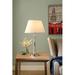 Everly Quinn 27" Chrome Table Lamp Glass/Linen/Metal in Gray/White | 27 H x 16 W x 16 D in | Wayfair DAC323879CF640AC919DD3897C9E6DC6