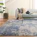 Blue/Gray 118 x 78 x 0.25 in Area Rug - 17 Stories Noaim Hand-Knotted Indigo/Gray Area Rug Viscose/Wool | 118 H x 78 W x 0.25 D in | Wayfair