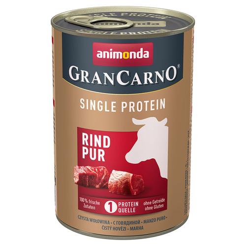 6 x 400 g Animonda GranCarno Adult Single Protein Rind Pur Hundefutter nass