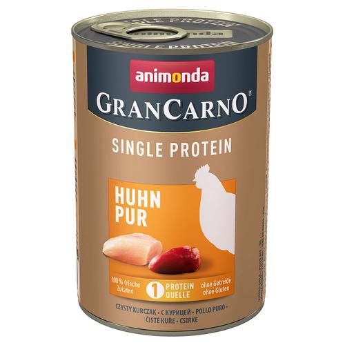 6 x 400 g Animonda GranCarno Adult Single Protein Huhn Pur Hundefutter nass