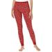 Plus Size Women's Thermal Pant by Comfort Choice in Classic Red Snow Fall (Size L) Long Underwear Bottoms
