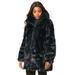 Plus Size Women's Short Faux-Fur Coat by Roaman's in Black (Size 4X)