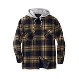 Men's Big & Tall Boulder Creek® Removable Hood Shirt Jacket by Boulder Creek in Black Plaid (Size 5XL)