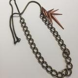Urban Outfitters Jewelry | Chain Spike Necklace | Color: Brown/Gold | Size: Os