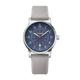 WENGER Herren Armbanduhr Avenue Ø 42mm, Swiss Made, Analog Quarz, Wasserdicht bis 100m, Silikon Armband, Blau/Grau, 01.1641.119