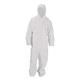 PACKAGING AND DISPOSABLES Disposable Coveralls Overalls Boilersuit Hood Painters Protective Suit (White) (10, Medium)