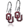 Women's Dayna Designs Oklahoma Sooners Silver Enamel Dangle Earrings