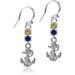 Dayna Designs Navy Midshipmen Dangle Crystal Earrings