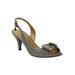 Wide Width Women's Luanda Pumps And Slings by J. Renee in Pewter Dance Glitter (Size 13 W)