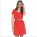 Madewell Dresses | Madewell Bistro Short Sleeve Dress Red 0 | Color: Red | Size: 0