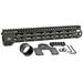 Midwest Industries MI-G4M One Piece Free-Float AR Handguard 12.625in Length M-LOK 6061 Aluminum Anodized Black MI-G4M12.625