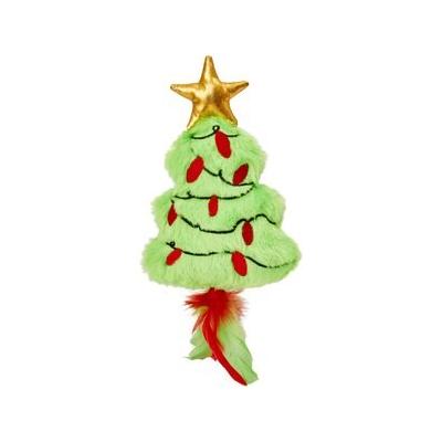 Frisco Holiday Christmas Tree Plush Kicker Cat Toy with Catnip