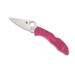 Spyderco Delica 4 Flat Ground Pink CPM S30V Steel PlainEdge Pink C11FPPNS30V