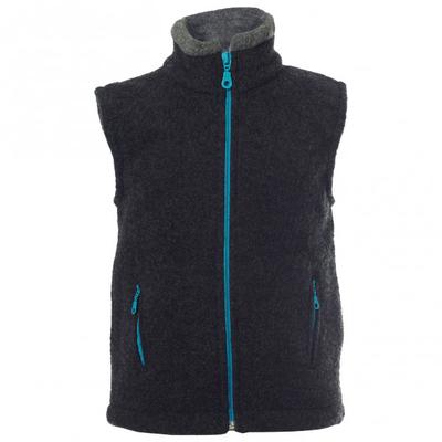 Reiff - Kid's Fleeceweste Colori - Merinoweste Gr 128 schwarz