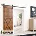 Homacer Standard Single Track Barn Door Hardware Kit in Black | 1.5 H x 4 D in | Wayfair W-YT1TGH060C