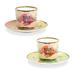 Grace's Tea Ware Wild Summer Coffee Mug & Saucer Porcelain/Ceramic in Brown/Green/Yellow | 3.25 H in | Wayfair RE49AB