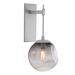 Hammerton Studio Nebula Tempo Blown Glass Goble Arm Sconce Glass/Metal in Gray/White/Brown | 21.3 H x 9.9 W x 11 D in | Wayfair IDB0062-22-BS-S-E2