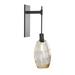 Hammerton Studio Ellisse Blown Glass Tempo Sconce Glass/Metal in Yellow/Black | 23.5 H x 6.5 W x 9.3 D in | Wayfair IDB0035-24-MB-OA-E2