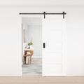 Lazio Antique Sliding Standard Single Track Barn Door Hardware Kit in Black | 1.57 H in | Wayfair GCM1932-A