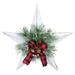 Northlight Seasonal 17" 5 point Christmas Star w/ Plaid Ribbon w/ Artificial Pine Metal in White | 17 H x 17 W x 3 D in | Wayfair