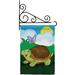 Breeze Decor Turtle 2-Sided Polyester 19 x 13 in. Flag Set in Green | 18.5 H x 13 W x 1 D in | Wayfair BD-WL-GS-110040-IP-BO-03-D-IM09-BD