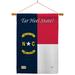 Breeze Decor Impressions Decorative 2-Sided Polyester 40 x 28 in. Flag Set in Red/Gray/Blue | 40 H x 28 W x 1 D in | Wayfair