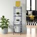 Zipcode Design™ Edwin 44.75" H x 13" W Metal Folding Etagere Bookcase in Blue | 44.75 H x 13 W x 11.25 D in | Wayfair