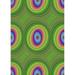 Blue/Green 60 x 0.35 in Indoor Area Rug - East Urban Home Patterned Green/Blue/Pink Area Rug Polyester/Wool | 60 W x 0.35 D in | Wayfair