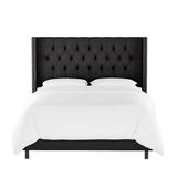 Birch Lane™ Breckin Upholstered Standard Bed Metal/Polyester in Black | 56 H x 67 W x 85 D in | Wayfair 0E6B820F732C4774B44E51F7A47413CD