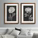 Three Posts™ 'Black & Flowers III' - 2 Piece Picture Frame Painting Print Set Paper, Wood in White | 24 H x 36 W x 1.25 D in | Wayfair