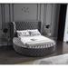 Wildon Home® Dorgan Tufted Low Profile Storage Platform Bed Upholstered/Velvet in Gray | 55 H x 93.75 W x 100.5 D in | Wayfair