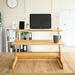 Inbox Zero Adjustable Standing Desk Riser - Bamboo Monitor Laptop Stand Wood in Brown | 26 W x 19.6 D in | Wayfair D42C7CDD3B5542A6B272E99DD84B1B61