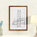 Williston Forge Suspension Bridge Study II - Picture Frame Painting Print Canvas, Solid Wood in Brown | 38 H x 28 W x 1.3 D in | Wayfair