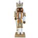 The Holiday Aisle® Gold Glitter King Nutcracker Wood in Brown | 10 H x 3 W x 3 D in | Wayfair 48087FF90EFA4EC8B1AF79B5504F4C65