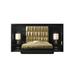 Hispania Home London Tufted Standard Bed Wood & /Upholstered/Faux leather in Brown | 61 H x 135 W x 85 D in | Wayfair BEDOR133-QM