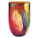 Wrought Studio™ Glenola Red/Yellow/Green 11" Indoor/Outdoor Glass Table vase Glass in Green/Red/Yellow | 11 H x 4 W x 7 D in | Wayfair