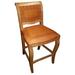 New World Trading Imperial Bar & Counter Stool Wood/Upholstered/Leather/Genuine Leather in Brown | 30 H x 22 W x 24 D in | Wayfair ICS39NAT