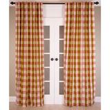 India's Heritage Silk Window Pattern Room Darkening Rod Pocket Single Curtain Panel Silk | 96 H in | Wayfair P452-96