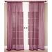 India's Heritage Solid Sheer Rod Pocket Panel Single Curtain Panel, Linen in Indigo | 51" W x 96" L | Wayfair P520 Plum 096