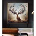 Dakota Fields Armendariz Peel & Stick Horned Deer Abstract Forest Tree Wallpaper Vinyl in Gray | 35 W in | Wayfair E0669D8B9B35464B9B40DDF04D313551