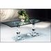 Muniz Corinthian Double Pedestal Dining Table Plastic/Acrylic/Glass | 30 H x 84 W x 44 D in | Wayfair 5730