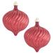 The Holiday Aisle® 6" (150mm) Ornament, Commercial Grade Shatterproof , Onion Shape Ornament Decorations in Red | 8 H x 9 W x 6 D in | Wayfair