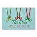 Blue 1 x 18 x 27 in Kitchen Mat - The Holiday Aisle® Moreto the Elves Made Me Do It Kitchen Mat Synthetics | 1 H x 18 W x 27 D in | Wayfair