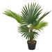 East Urban Home Artificial Tree Faux Decorative Palm Decor Palm w/ Pot Green 27.6" Wood/Plastic in Brown | 27.6 H x 15.7 W x 15.7 D in | Wayfair