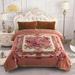 Willa Arlo™ Interiors Zosia Warm Heavy Blanket Polyester in Brown/Red | 85 W in | Wayfair 61E55D9C9817479EBB7422222EE7C490