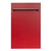 ZLINE 18 in. Compact Top Control Built-In Dishwasher w/ Stainless Steel Tub & Modern Style Handle in Red | 32.5 H x 17.63 W x 23.1 D in | Wayfair