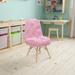 George Oliver Ibhidh Shaggy Dog Accent Chair - Desk Chair - Playroom Chair in Pink | 23.5 H x 14 W x 14 D in | Wayfair