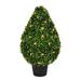 Vickerman 658208 - 24" Boxwood Teardrop in Pot UV 50WW LED (TP171524LED) Home Office Topiaries